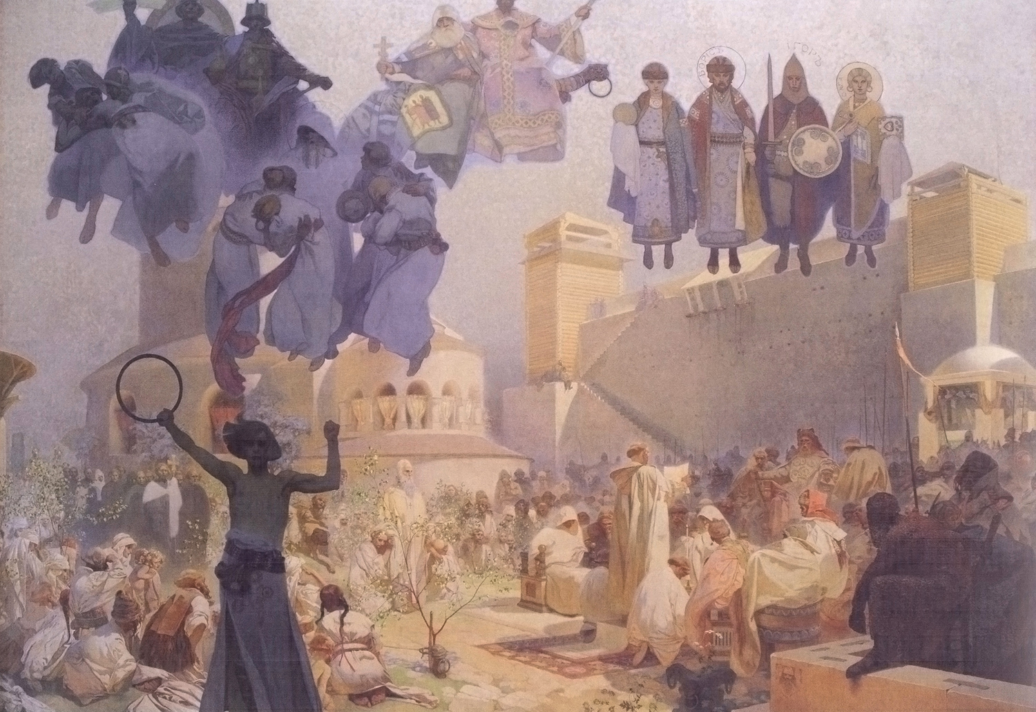 Alphonse Mucha, The Introduction of the Slavonic Liturgy (1912)