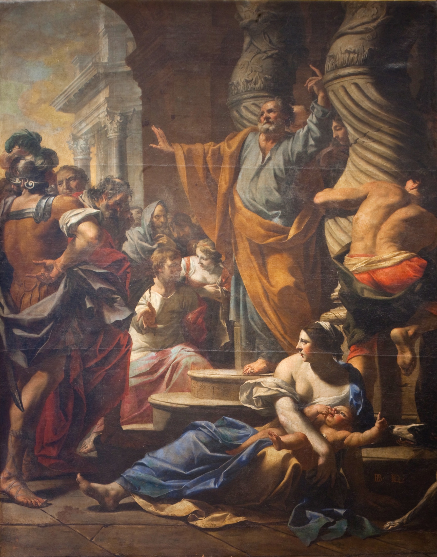 Charles Poerson, Saint Peter Preaching in Jerusalem (1642)