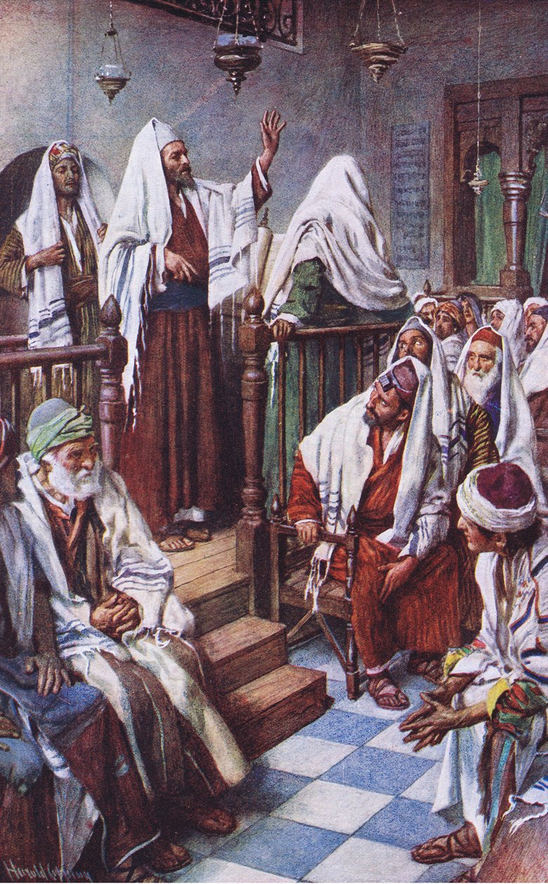 Harold Copping, Paul Preaching in the Synagogue at Antioch