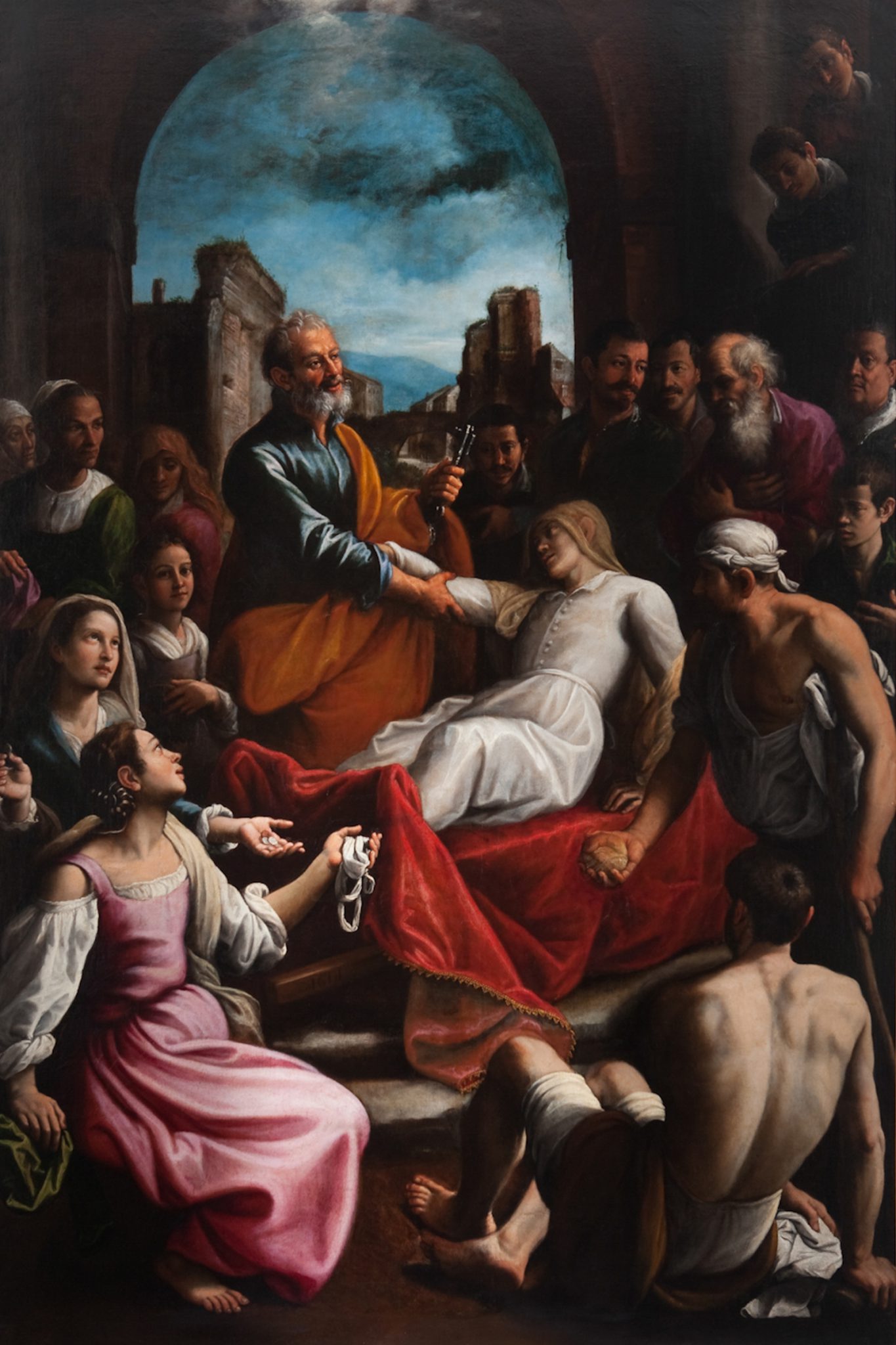 Fabrizio Santafede, Saint Peter Raises Tabitha (1611)